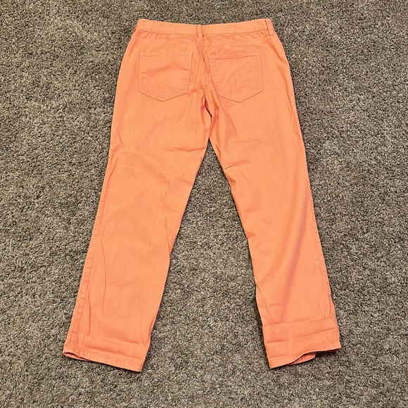 ANN TAYLOR LOFT Boyfriend Jeans Denim Pink Peach Colored Roll Up Cuffed Sz 26/2 - Picture 4 of 9